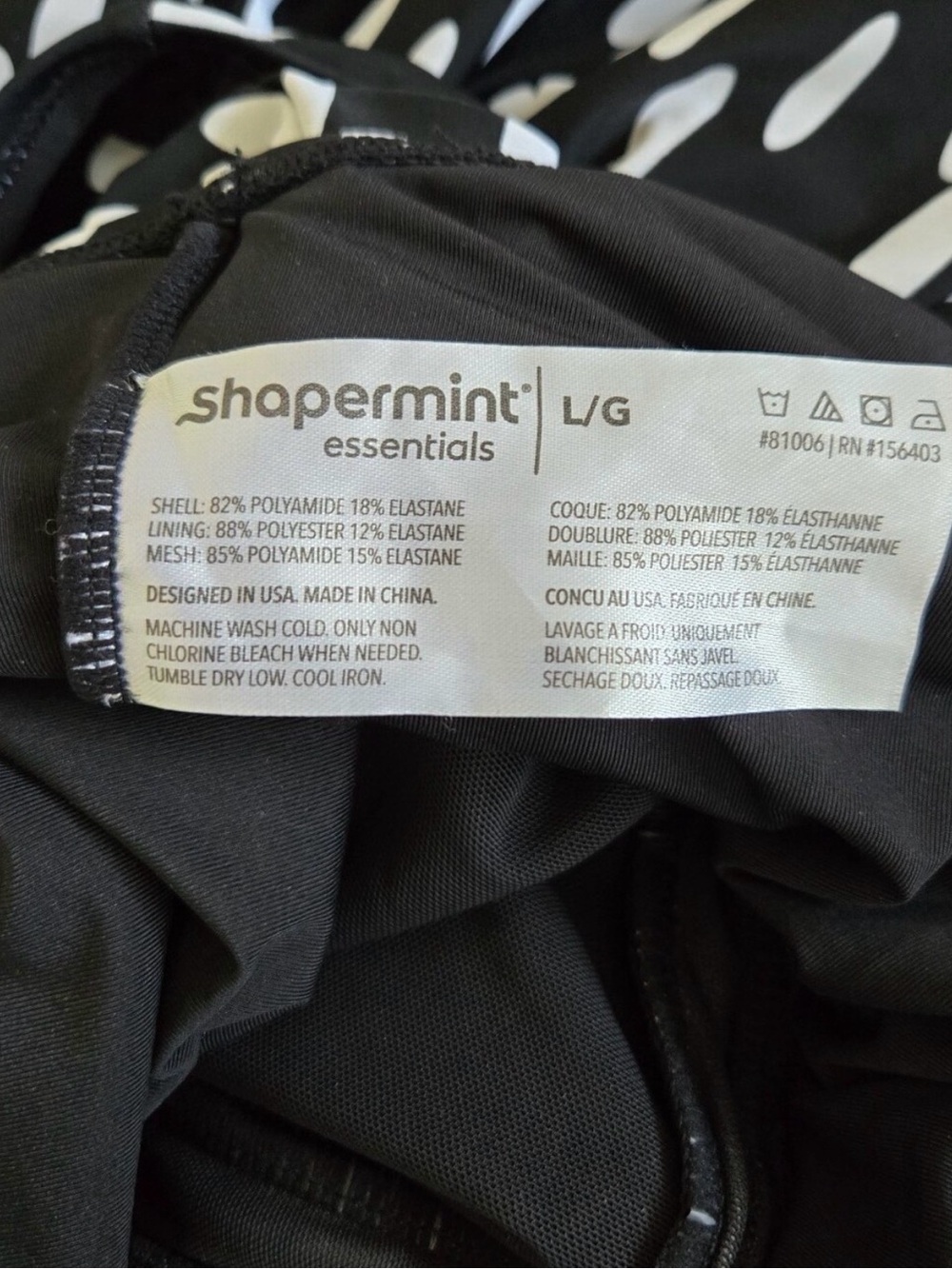 Shapermint Lg Swim Dress Black White Spots Flattering Excellent Quality Slimming - Picture 2 of 4